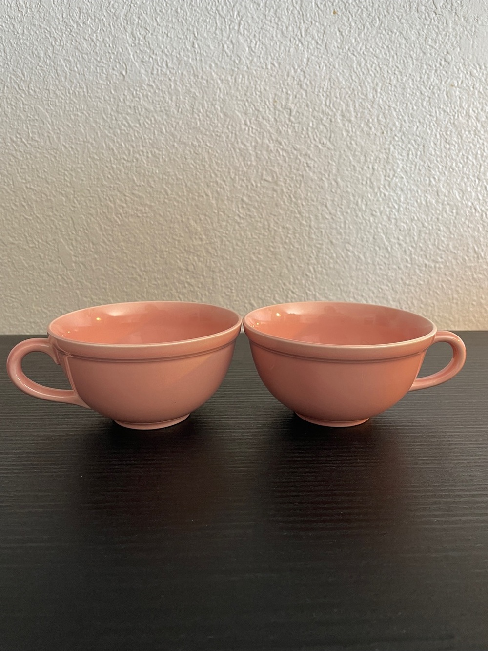 Vernonware Early California PINK DEMITASSE CUPS MCM Tea Cups - Set of 2